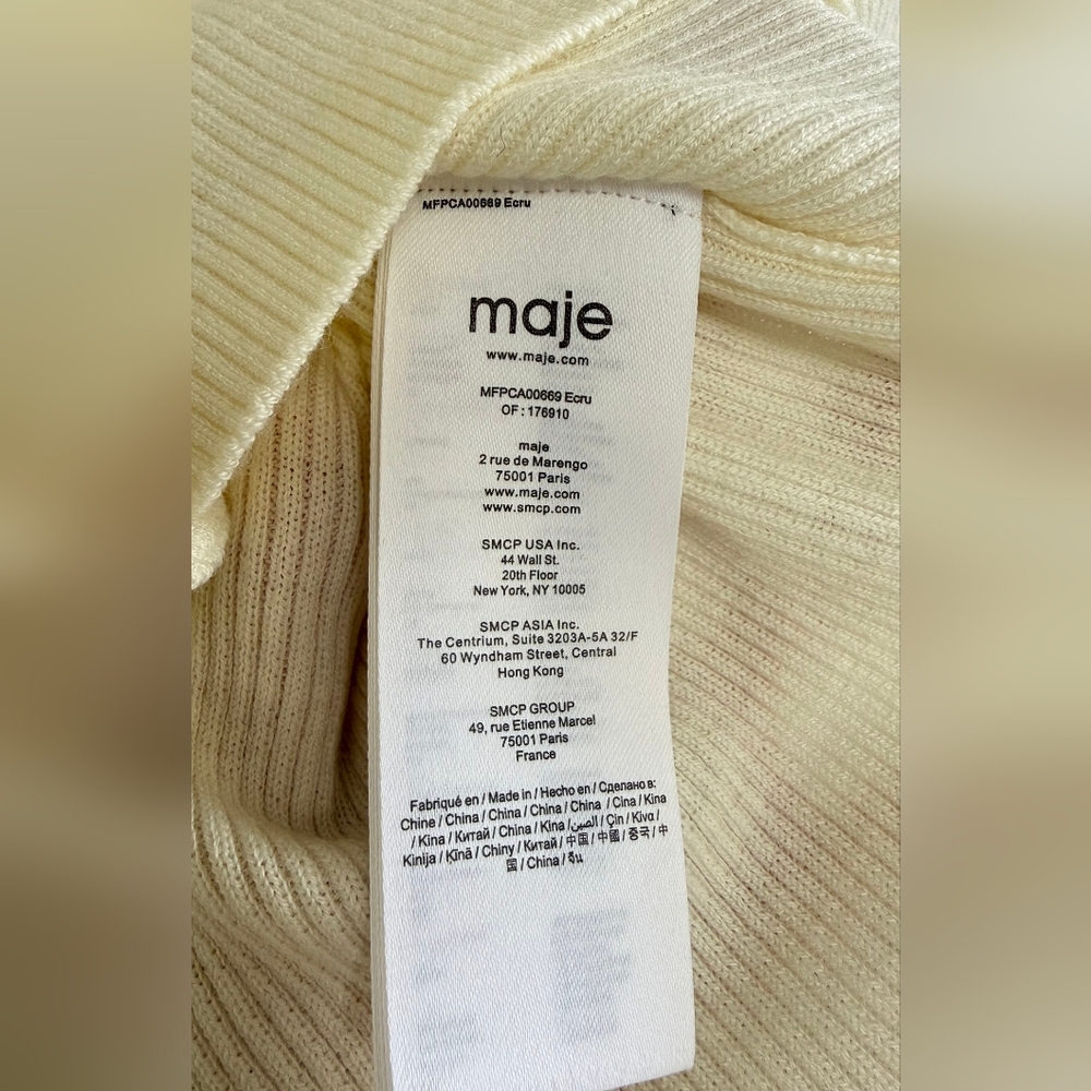 Maje Bow Jewellery Button Cardigan - Picture 13 of 14